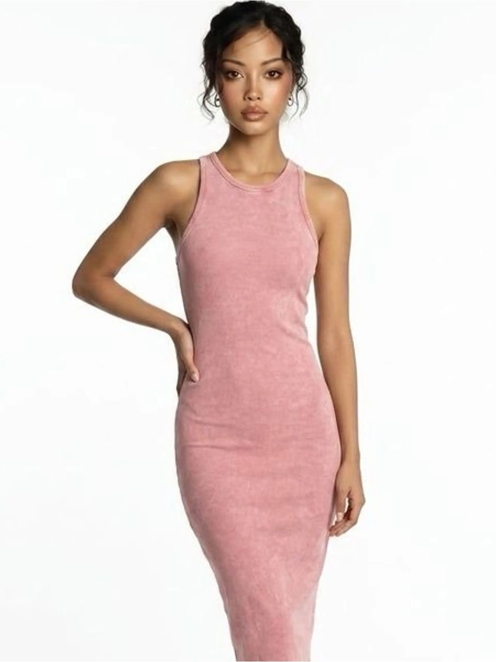 Young Fabulous & Broke Dusty Rose Tank Midi Dress